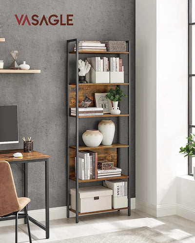 Vasagle 6 Tier Bookcase Tall Storage Shelves