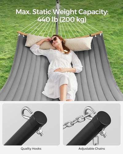 Hammock with Stand – Black & Grey