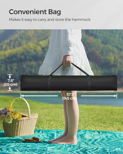 Hammock with Stand – Black & Grey