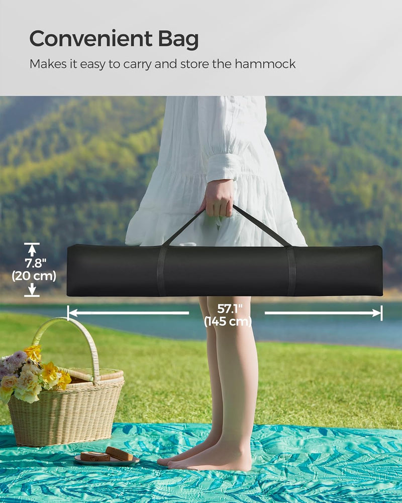 Hammock with Stand – Black & Grey