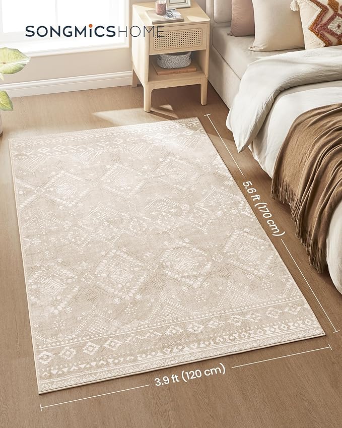 Boho Style Rug 120 x 170 cm - Beige