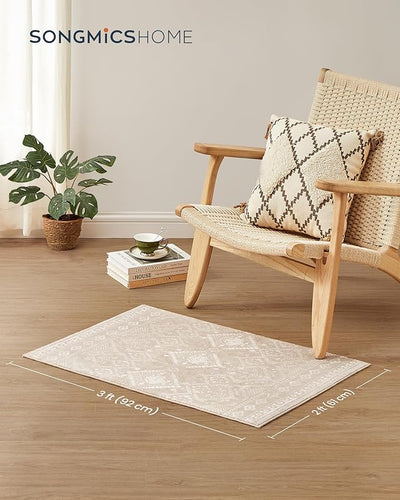 Boho Style Rug 61 x 92 cm - Beige