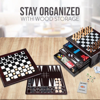 15-in-1 Family Game Box – Chess, Cards & More