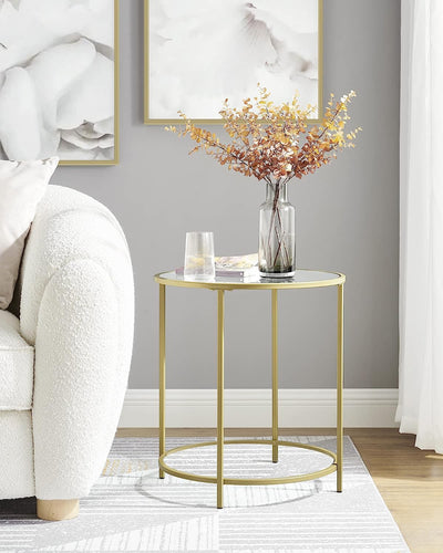 Vasagle Nyla Tempered Glass End Table