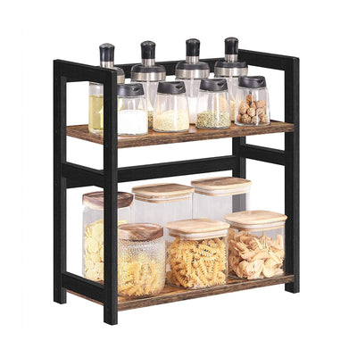 2-Tier Counter Shelf Storage Organiser Songmics