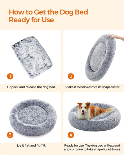 Fluffy Calming Pet Bed XX-Large - Light Grey