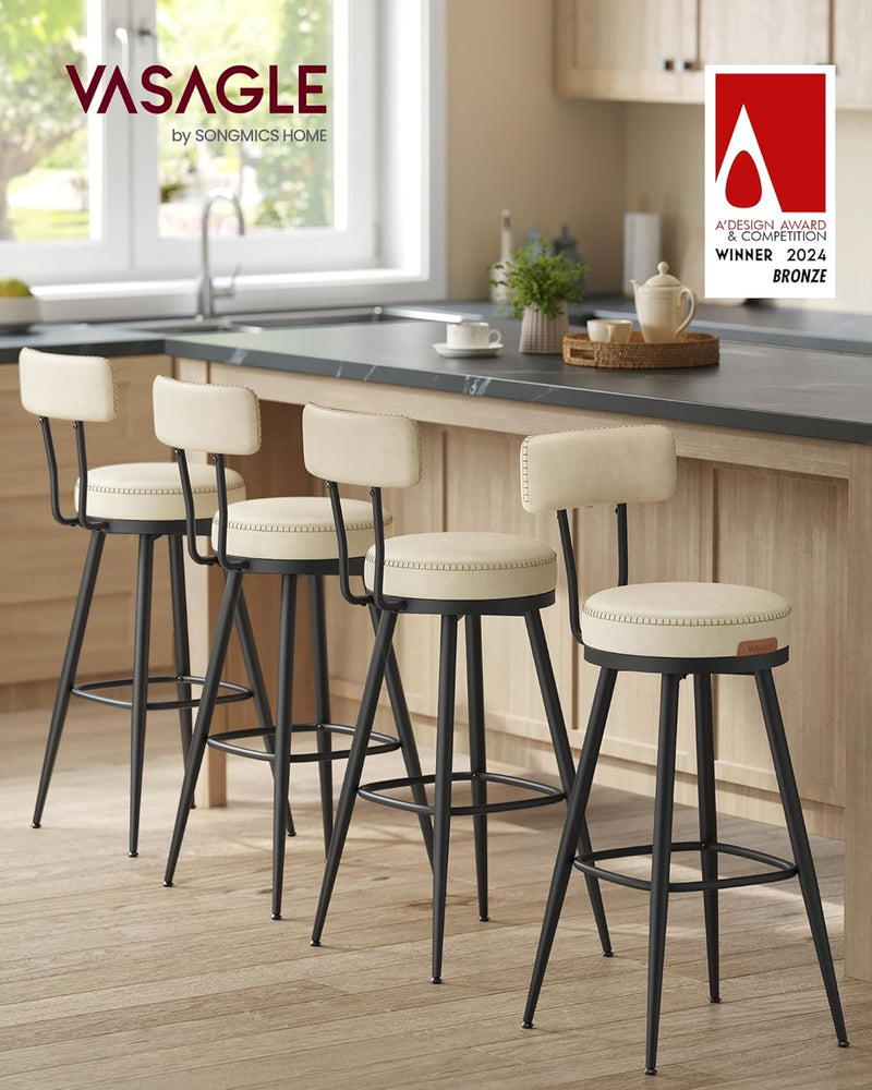 Swivel Bar Height Stools (Set of 2)