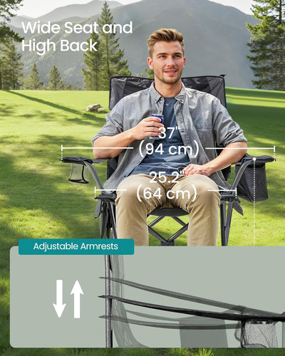 Folding Outdoor Camping Chair – Black