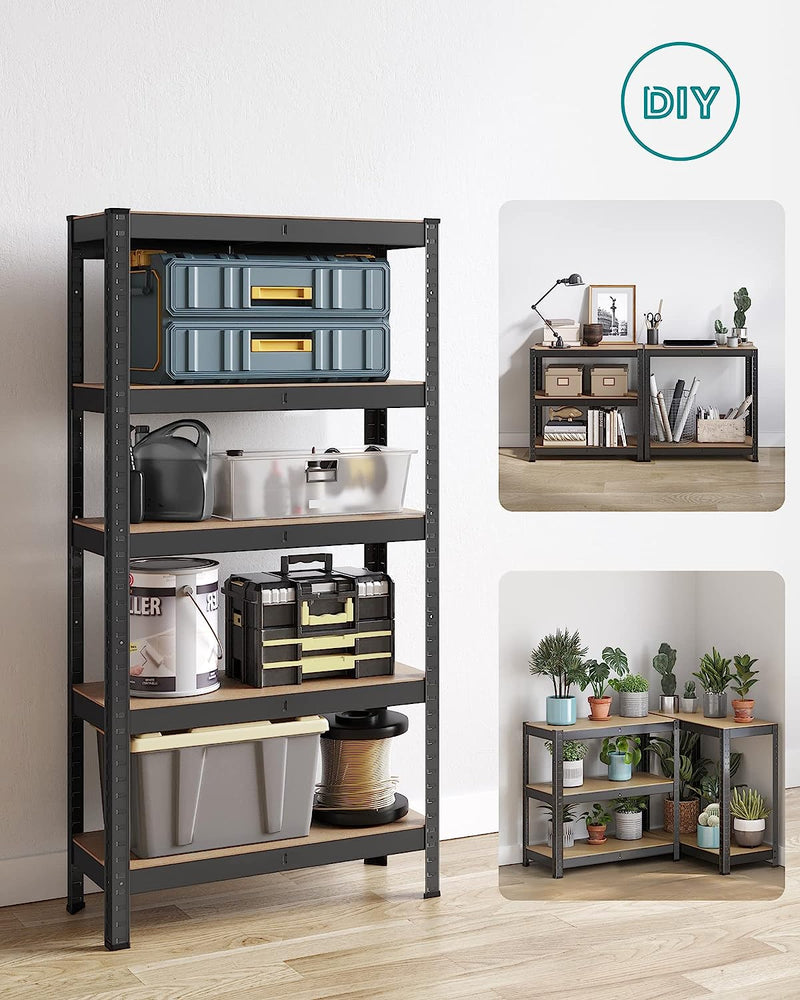 5-Tier Boltless Shelving Unit 30 x 75 x 150 cm (Set of 2)