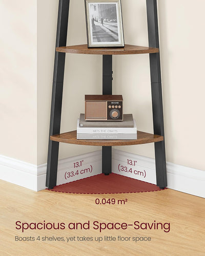 4-Tier Corner Shelf Stand