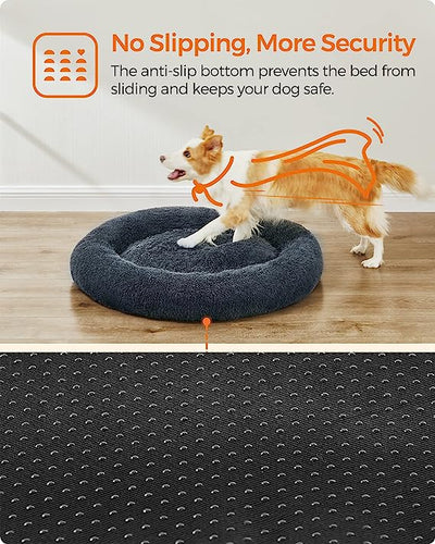 Fluffy Calming Pet Bed XX-Large - Dark Grey