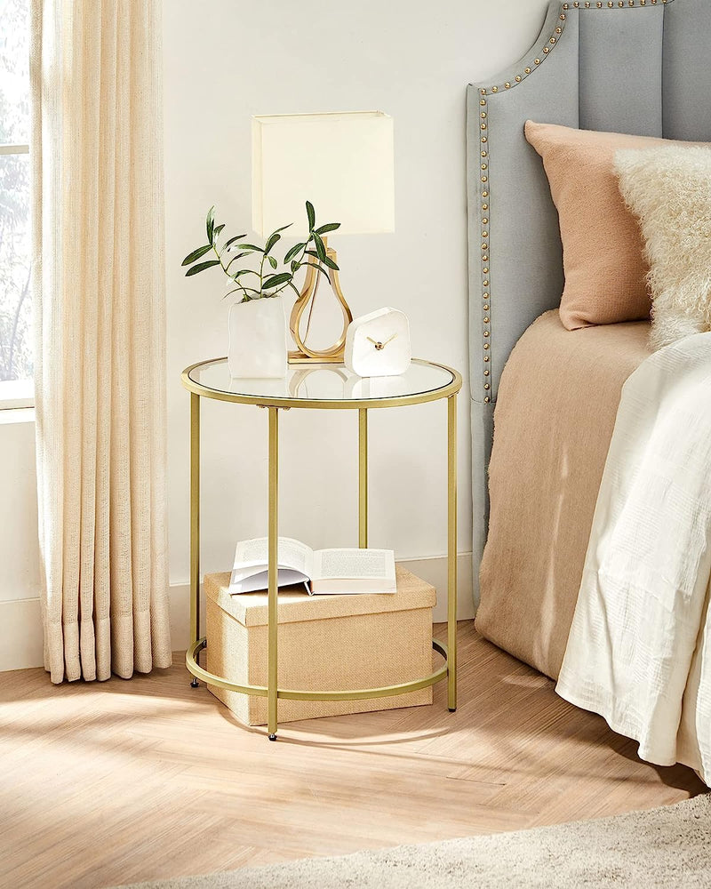 Vasagle Nyla Tempered Glass End Table