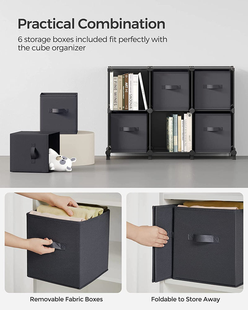 Storage Organiser with Storage Boxes (Set of 6)