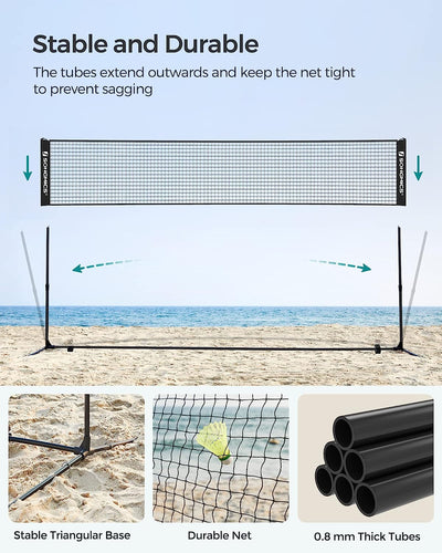 Portable Badminton Volleyball Tennis Pickleball Net - 300cm