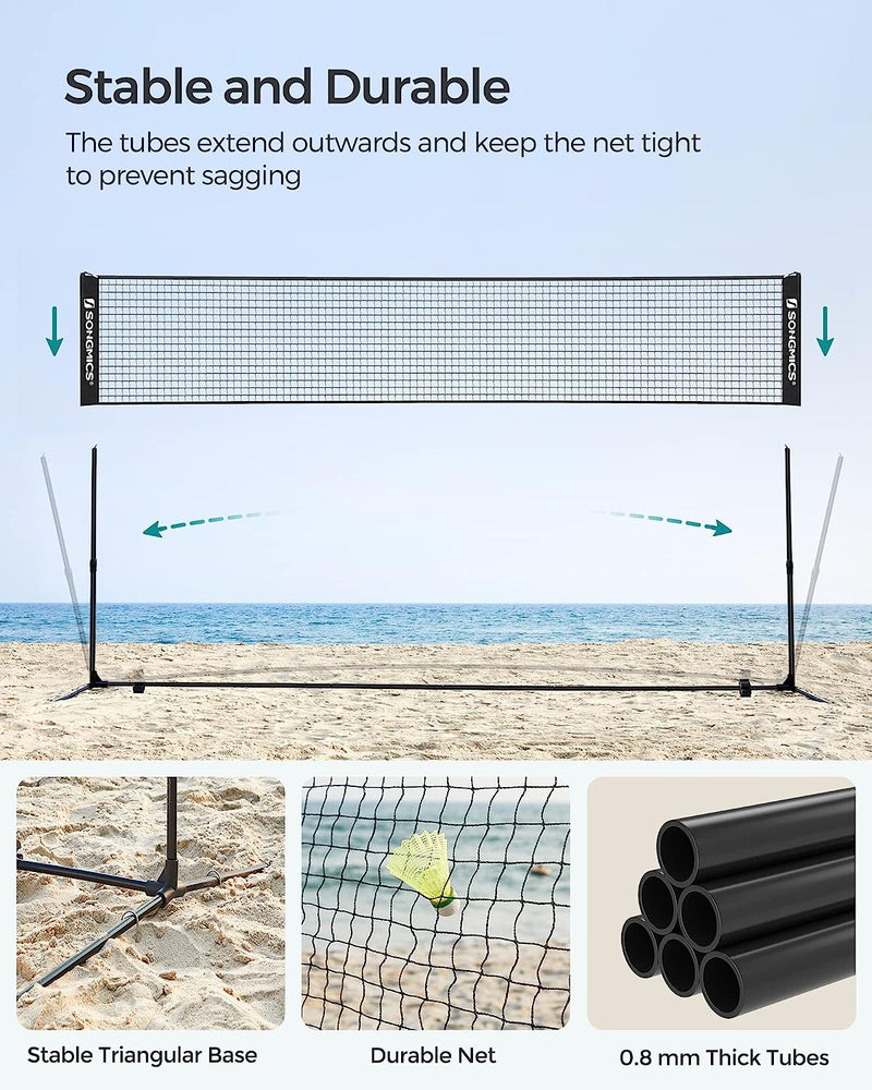 Portable Badminton Volleyball Tennis Pickleball Net - 300cm