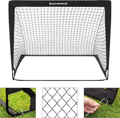 Children's Football Goal - Black (Set of 2)