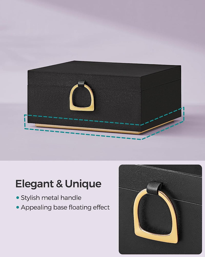 Jewellery Box With Handle - Black