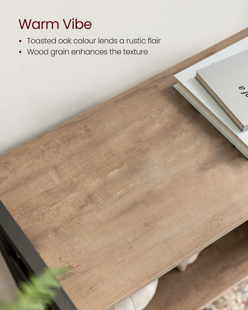 Vasagle Bookshelf With Cabinet - Oak