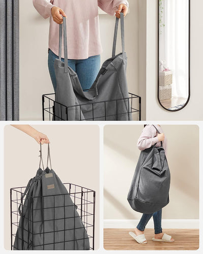 Laundry Basket 90L - Grey