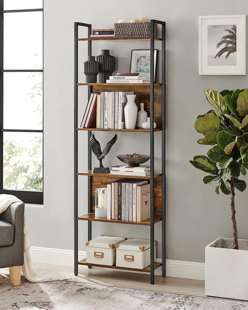 Vasagle 6 Tier Bookcase Tall Storage Shelves