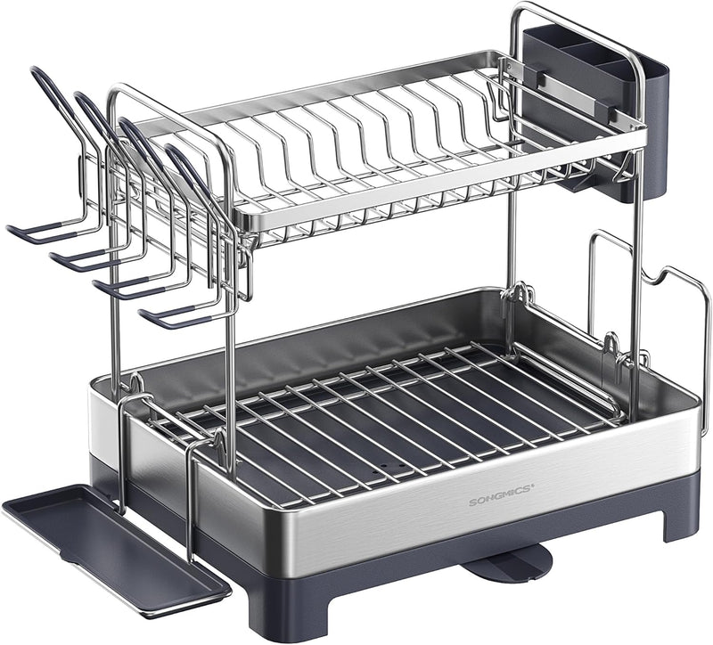 Dish Drying Rack - Grey and Silver