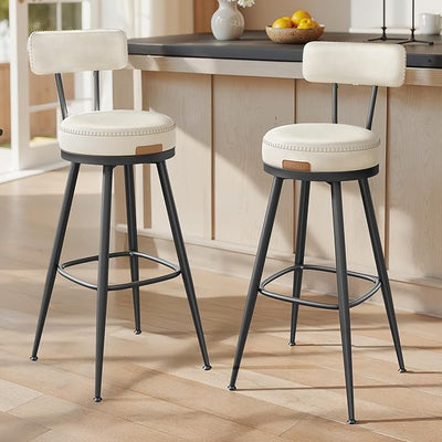 Swivel Bar Height Stools (Set of 2)