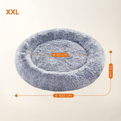 Fluffy Calming Pet Bed XX-Large - Light Grey