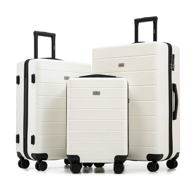 Luggage Suitcase - White (Set of 3)