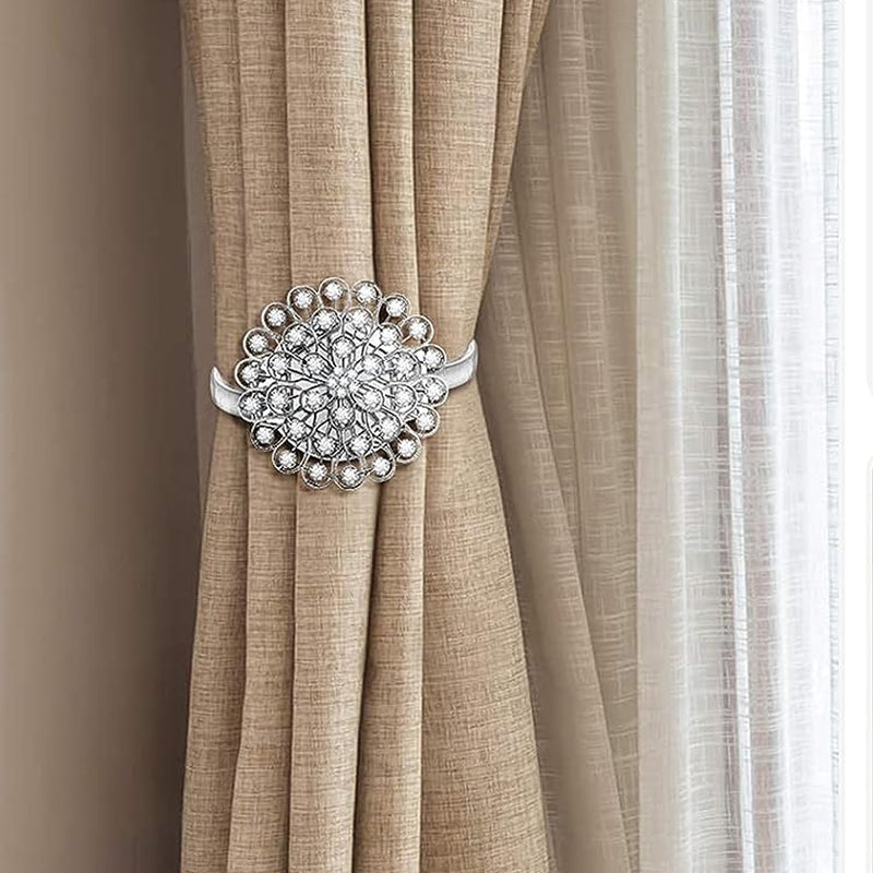 Crystal Magnetic Curtain Tiebacks (Set of 2)