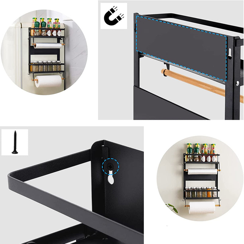 Magnetic Shelf Spice Rack Spice Organiser