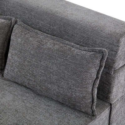 3-in-1 Foldable Lounge Sofa Bed – Adult Floor Couch (Charcoal Grey)