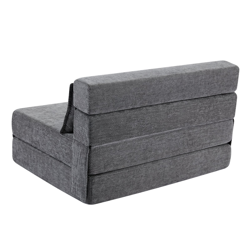 3-in-1 Foldable Lounge Sofa Bed – Adult Floor Couch (Charcoal Grey)