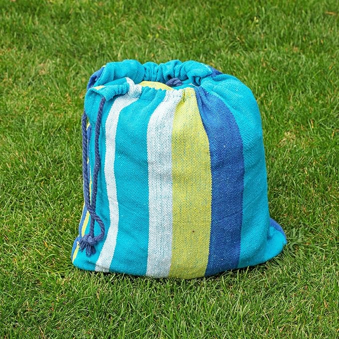 Double Hammock – Blue & Yellow Stripes