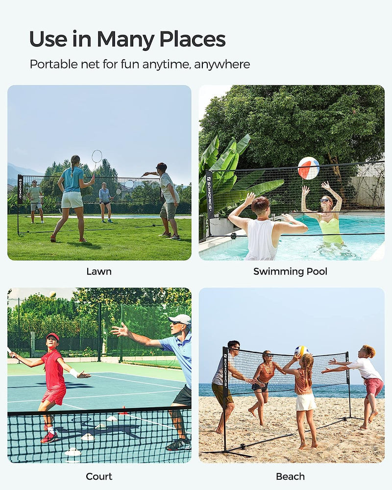 Portable Badminton Volleyball Tennis Pickleball Net - 300cm