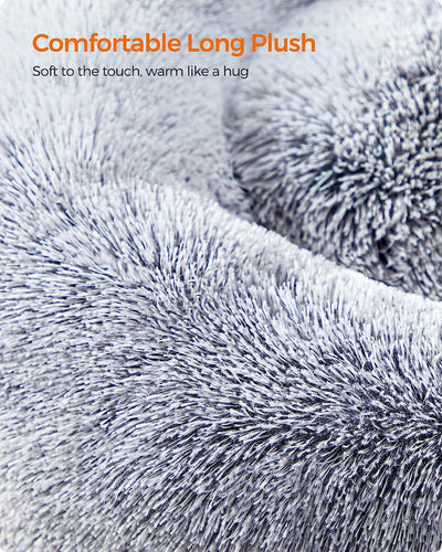 Fluffy Calming Pet Bed Small - Light Grey
