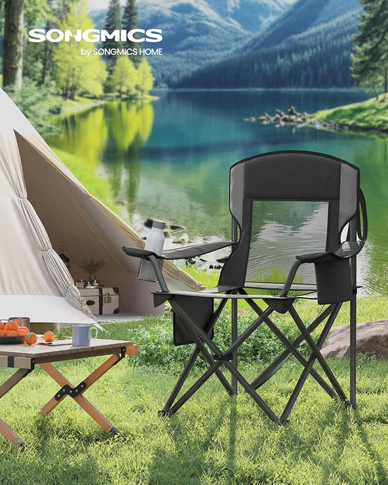 Folding Outdoor Camping Chair – Black