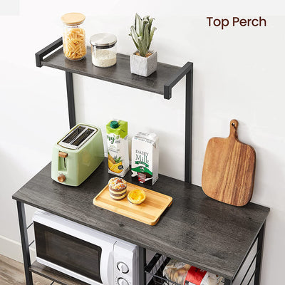 Vasagle Kitchen Storage Rack - Charcoal Gray