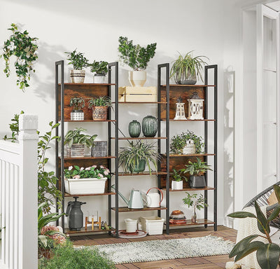 Vasagle Industrial 14 Shelves Large Bookshelf - Brown