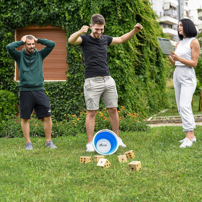 Giant Backyard Dice Game – Bucket & Scorecard Set