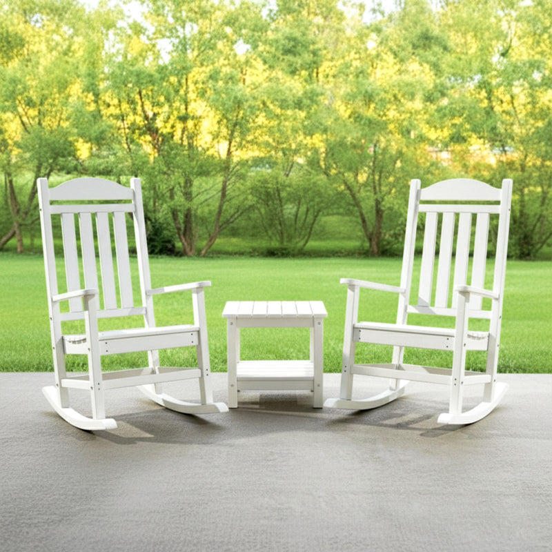 Adirondack Outdoor Rocking Chair - White