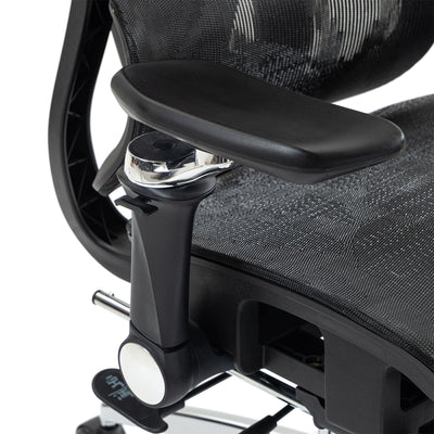 ErgoElite Ultimate Mesh Reclining Office Chair with Footrest – Black