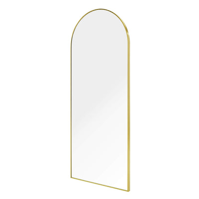Selena Metal Arched Full Length Wall Mirror - Gold