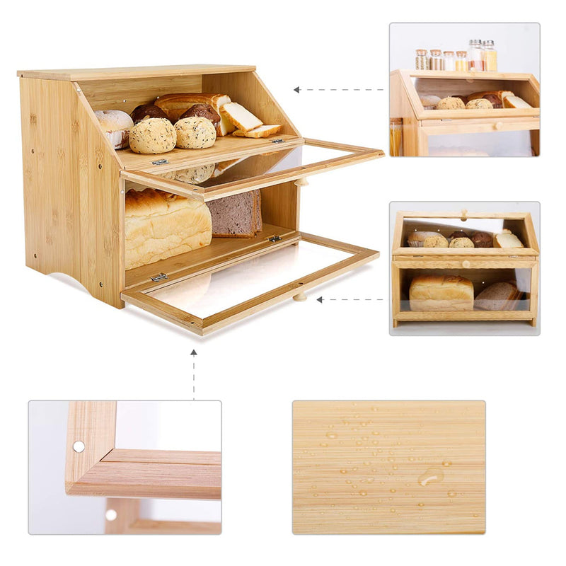 Kitchen Bamboo Bread Box