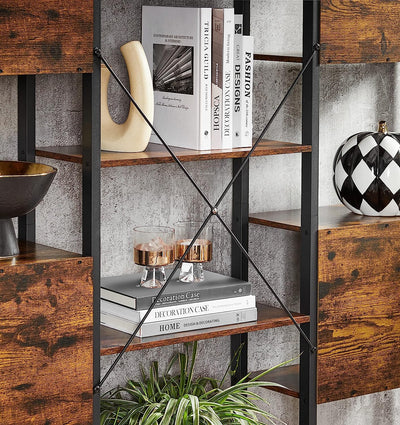 Vasagle Industrial 14 Shelves Large Bookshelf - Brown