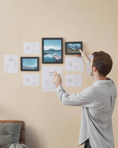 Collage Photo Frames Black (Set of 10)