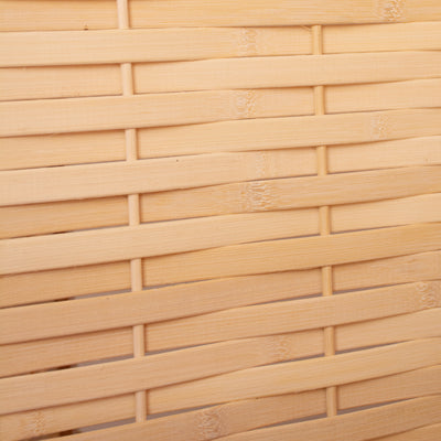 Natural Solid Wood Frame with Bamboo Strips Panels  - 4P
