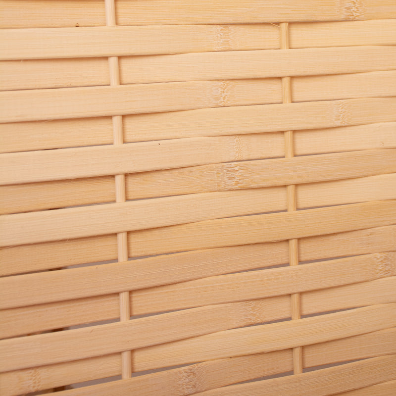 Natural Solid Wood Frame with Bamboo Strips Panels  - 4P