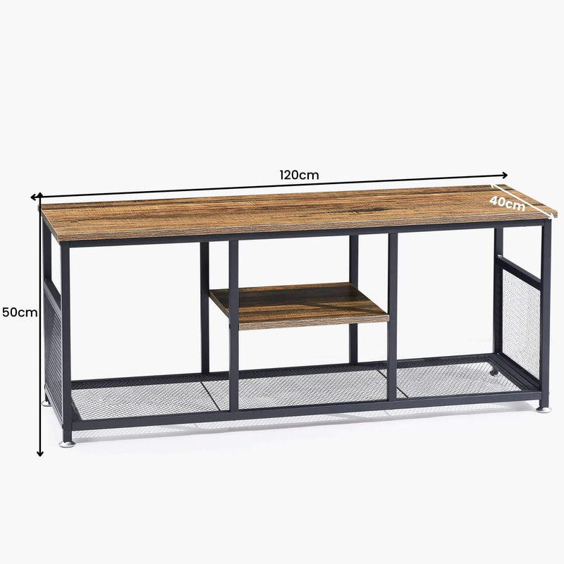 Lume Entertainment Unit - Rustic Brown