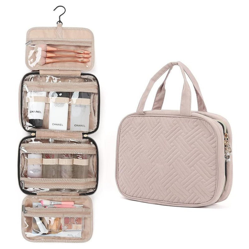 Hanging Makeup & Toiletries Pink Travel Bag Organiser