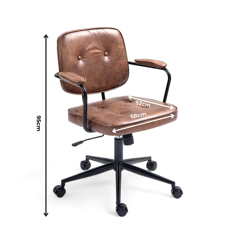 Harlen Retro Home Office Chair - Brown